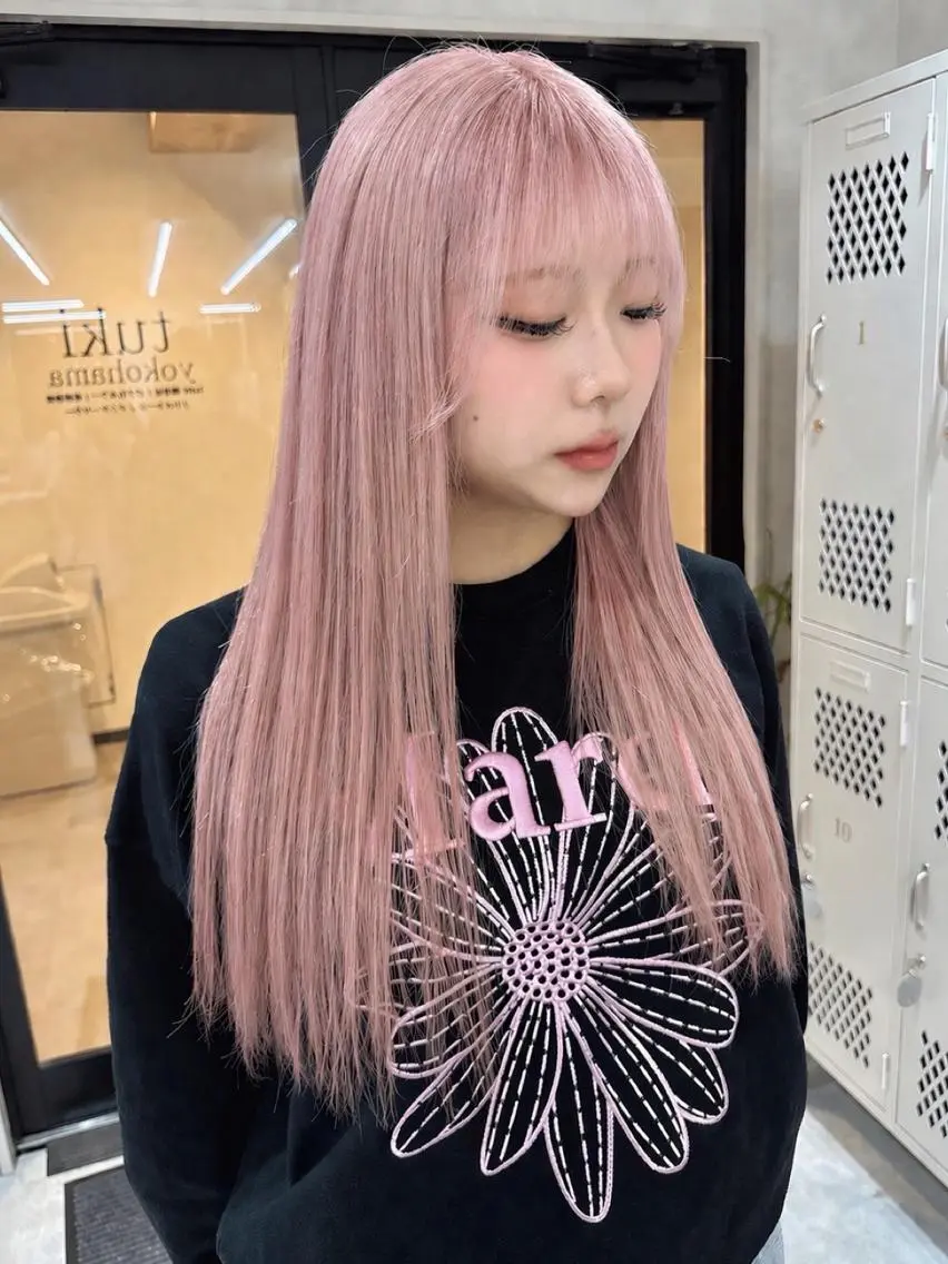 ロング カラー ピンクカラー ロング ⭐️横浜ブリーチ特化 美容師 堤涼⭐️のヘアスタイル