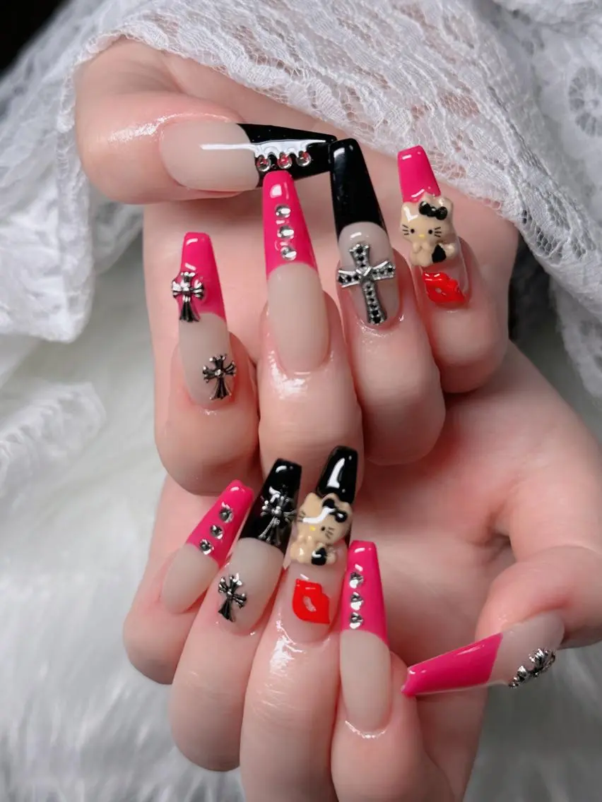 ネイル フレンチネイル ジェルネイル ハロウィン 韓国ネイル マグネットネイル ハンドネイル H.baby Nail Salonのネイルデザイン