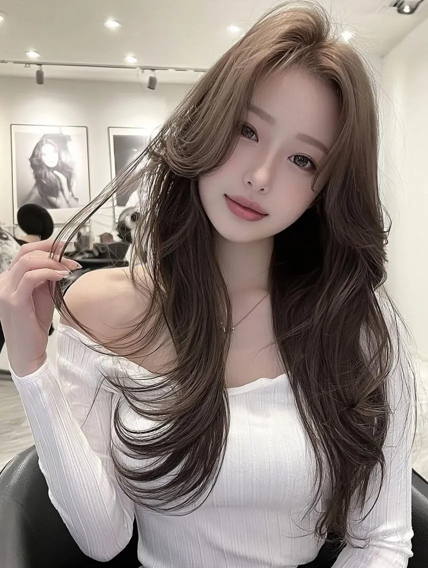 セミロング 顔周りカット 髪質改善 韓国風ヘア レイヤーカット ヘアカラー トリートメント 髪質改善/メンズ👑 ネイリスト水町幸基のヘアスタイル