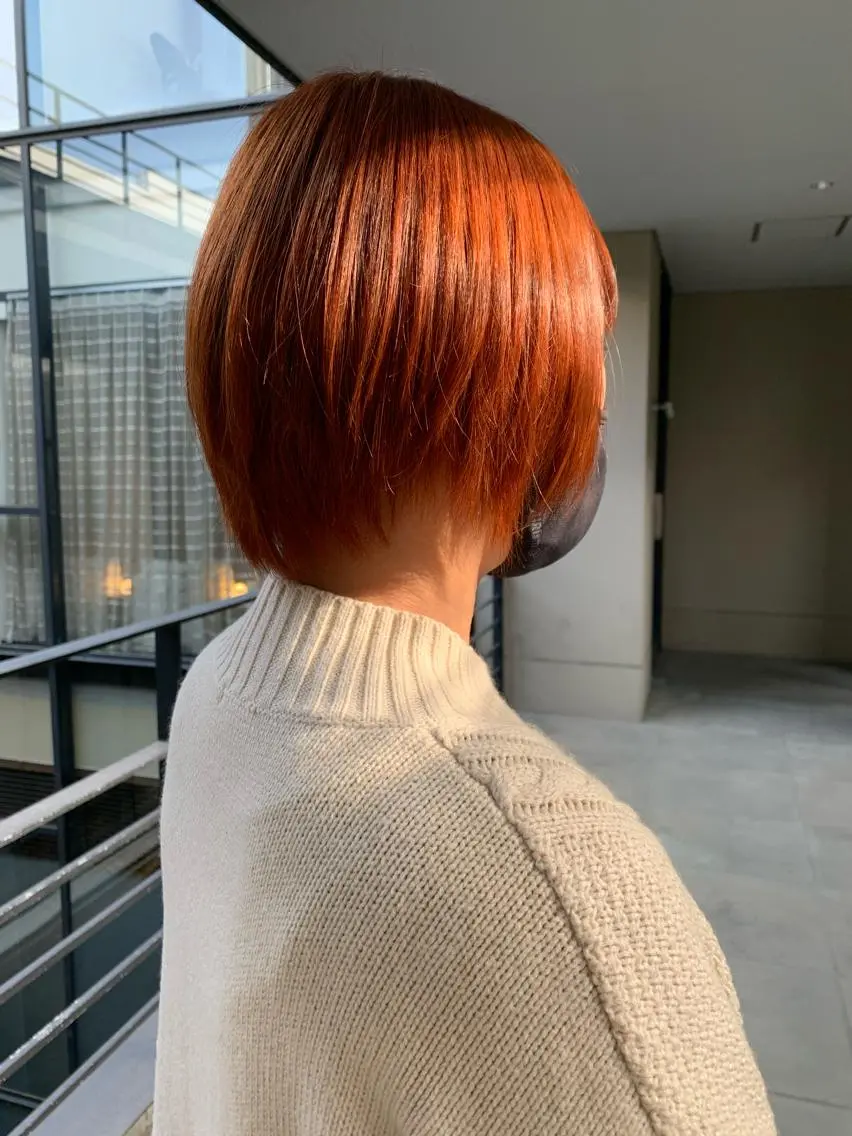 ショート ヘアカラー トリートメント 大内 志穂のヘアスタイル