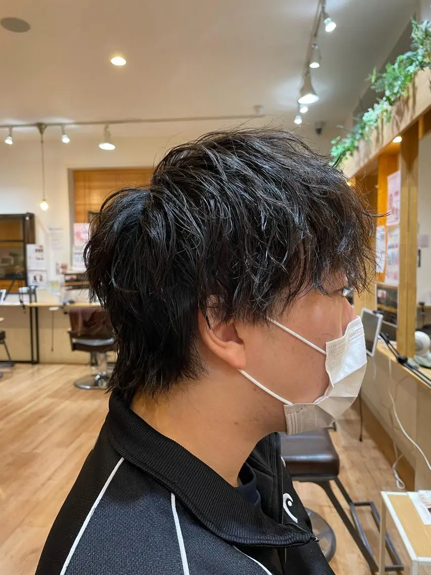メンズ メンズウルフカット ウルフカット 木村 魁成のヘアスタイル