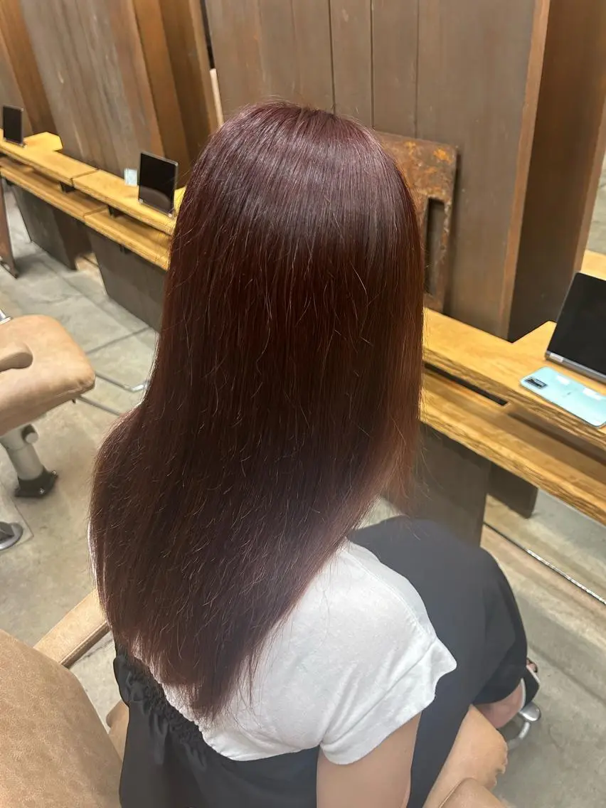 ロング カラー ラベンダーカラー ピンクカラー ピンクラベンダー 畑中 希望のヘアスタイル