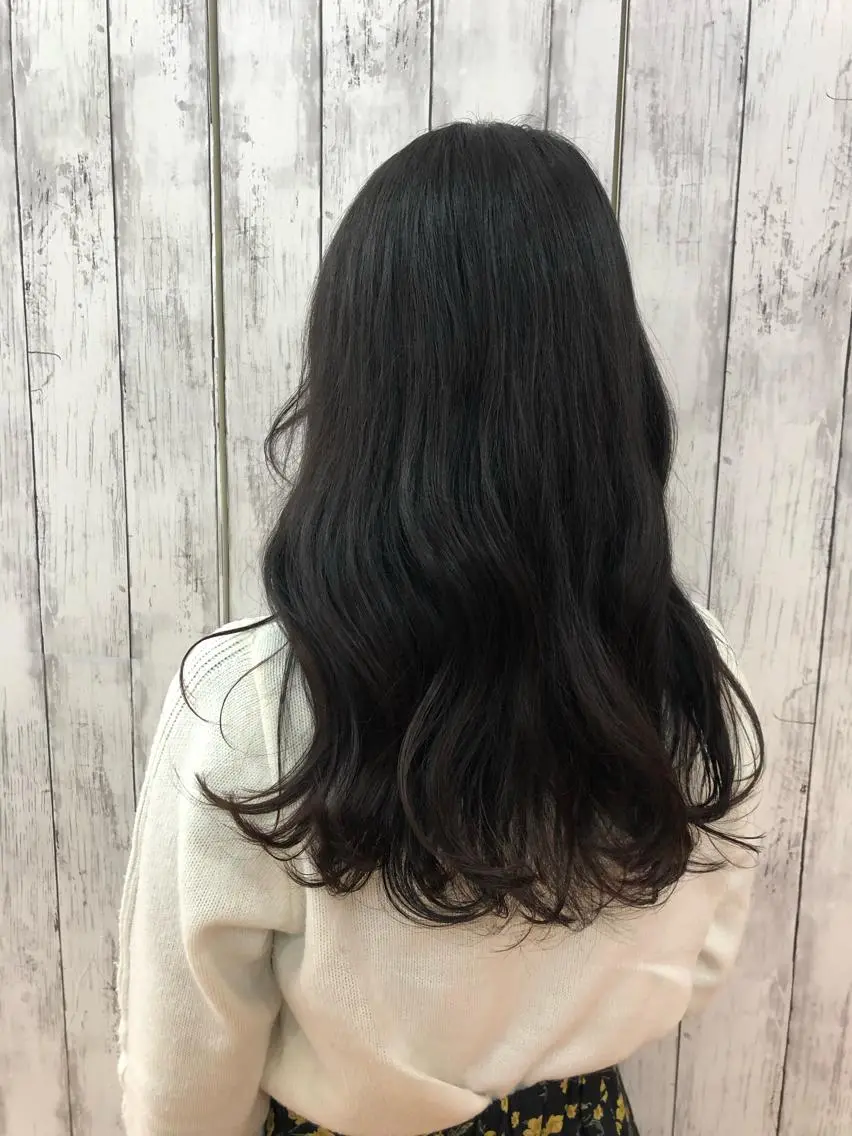 ロング カット ヘアカラー 韓国風カット osugiのヘアスタイル
