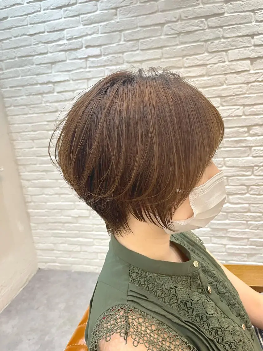 ショート カラー ショートボブ 丸みショート ボブ くびれヘア ショートヘア 襟足でお悩みの方✂︎ くびれ職人ハシモトのヘアスタイル