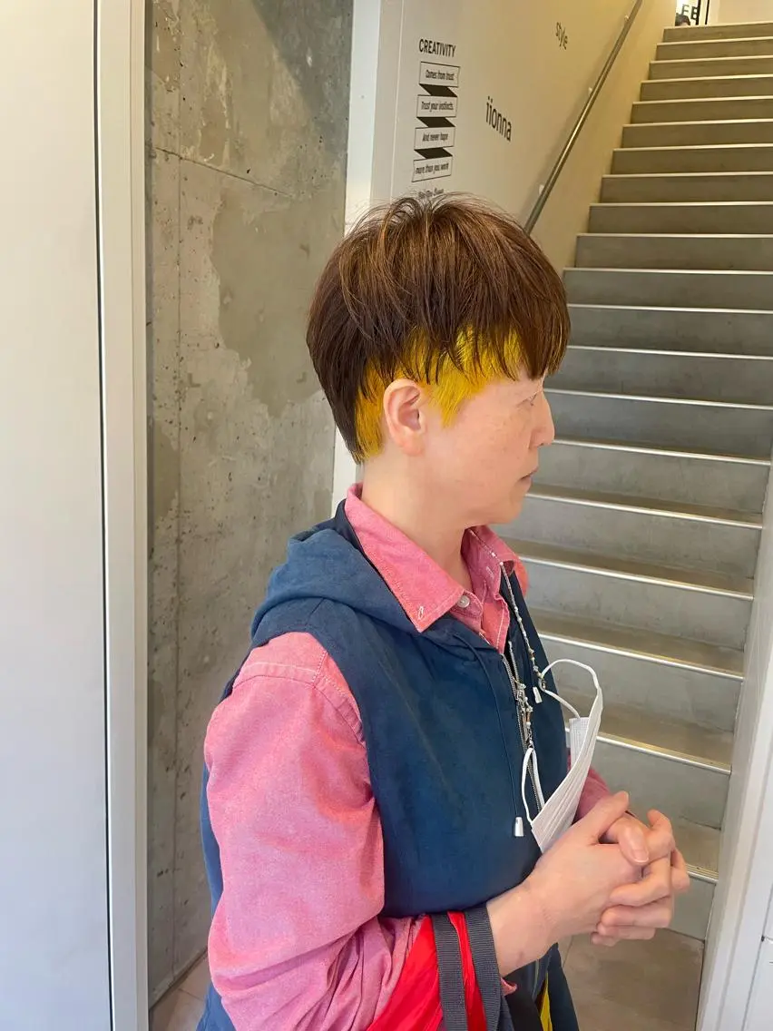 ショート カラー ブリーチ ショートヘア カット ヘアカラー 久保田 千尋のヘアスタイル