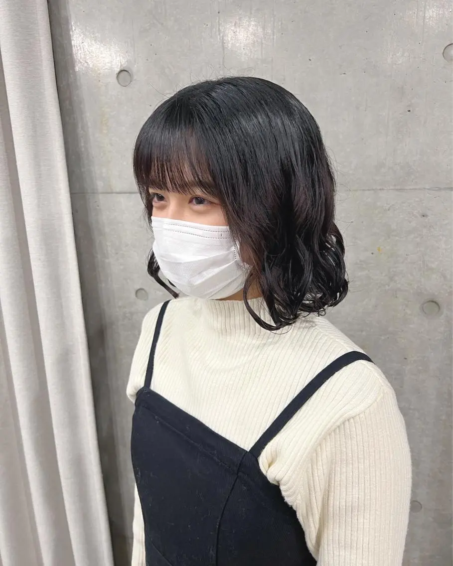 パーマ カット パーマ トリートメント ボブパーマコテ巻き風 パーマNo1深江秀平のヘアスタイル