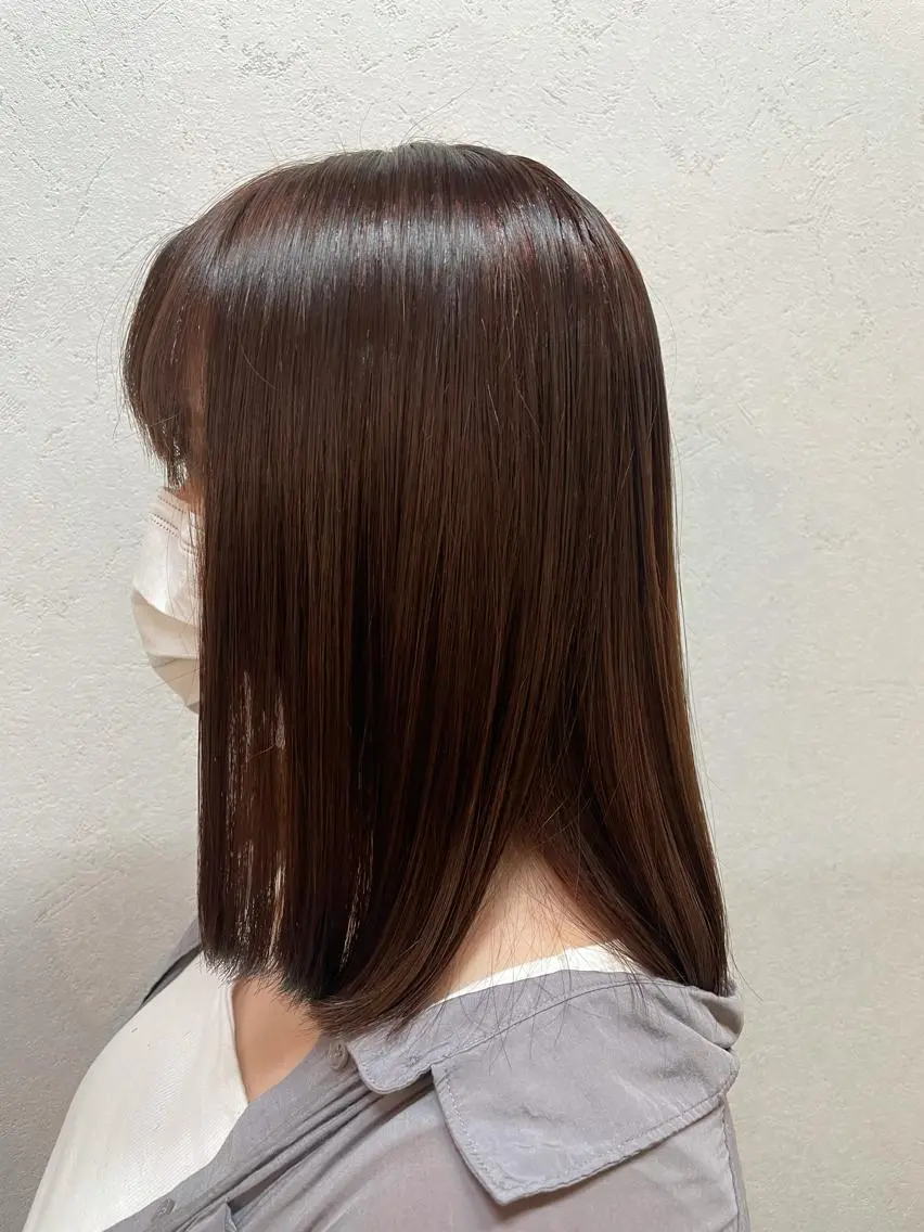 ミディアム カラー ヘアカラー トリートメント ヘッドスパ 断られる髪に答えを ♣️井上秀樹♠️のヘアスタイル