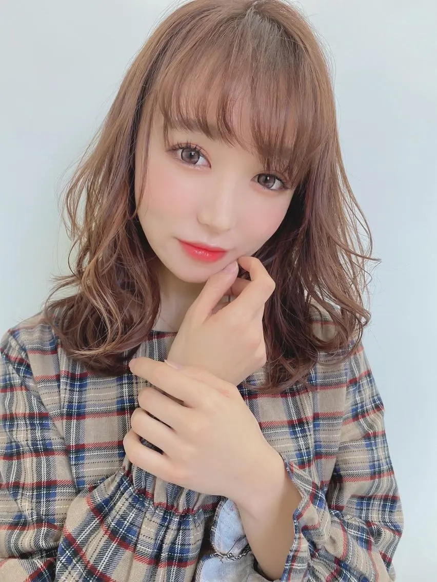 セミロング カラー オーガニックカラー 顔周りカット 小顔カット トリートメント ⭐️Shelter by TOKYO⭐️のヘアスタイル