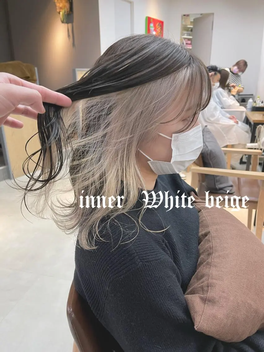 セミロング カラー インナーカラー ヘアカラー 似合わせショート×透 明感/やじまたかしのヘアスタイル