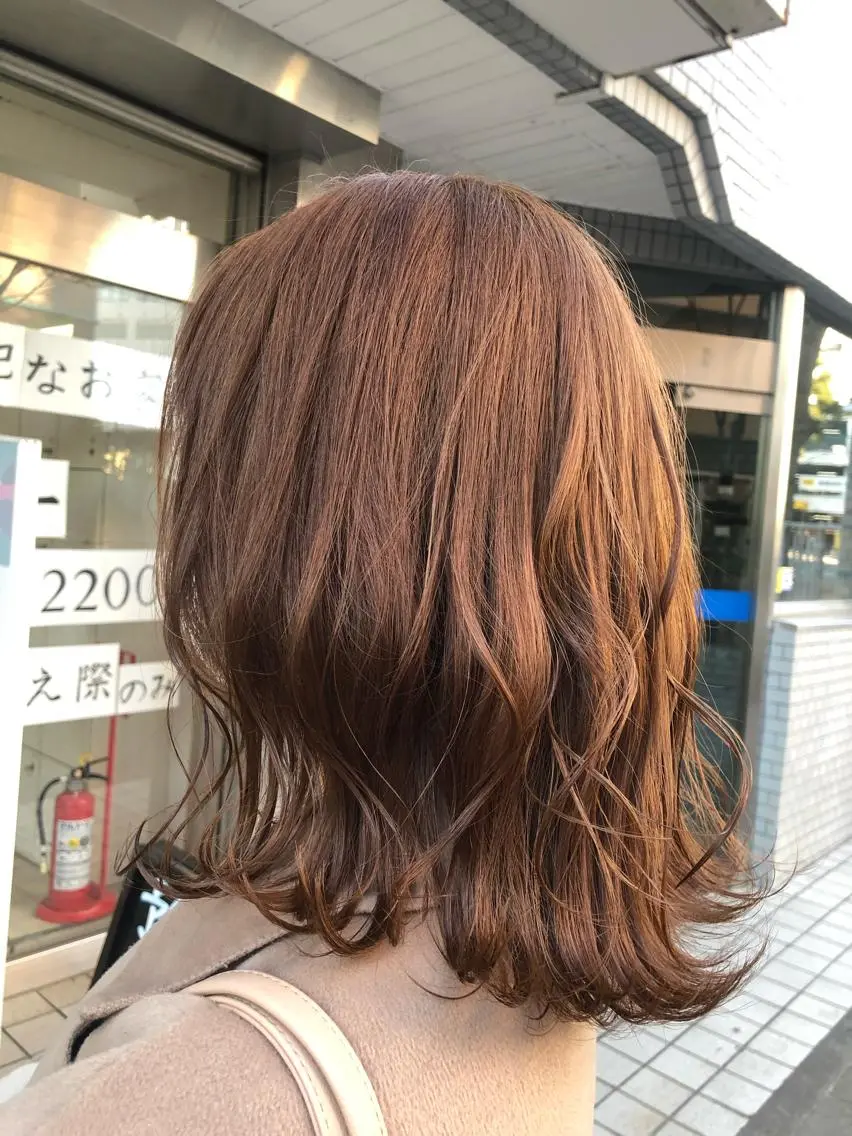 ミディアム カラー ベージュカラー オリーブベージュ ヘアカラー 🤎ベージュカラー/ 髪質改善/山岸🤎のヘアスタイル