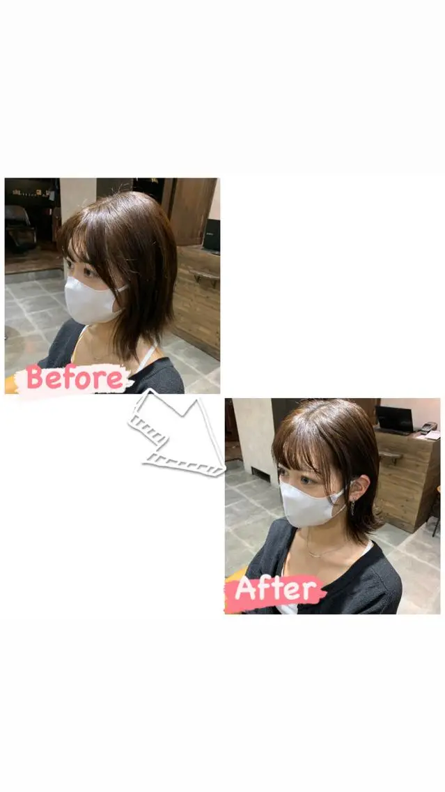 ミディアム enx天王町店 伊藤 愛央のヘアスタイル