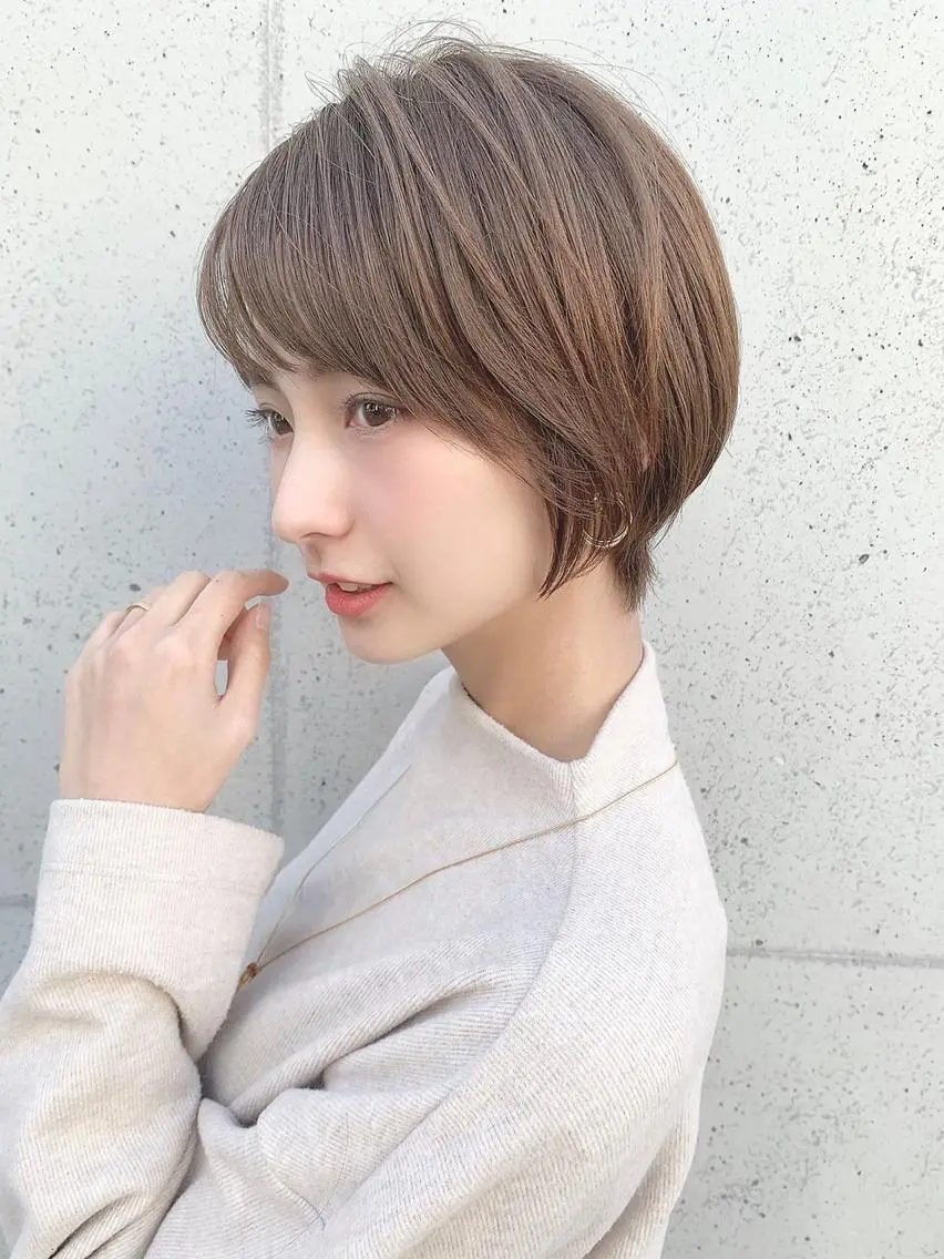 ショート カラー パーマ 仙台Ｉ韓国レイヤー Ｉ髪質改善Ｉ伊藤拓海のヘアスタイル