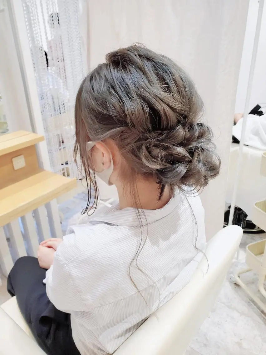 ロング ヘアアレンジ ヘアセット 北九州美容室 🕊️わかな✂︎のヘアスタイル