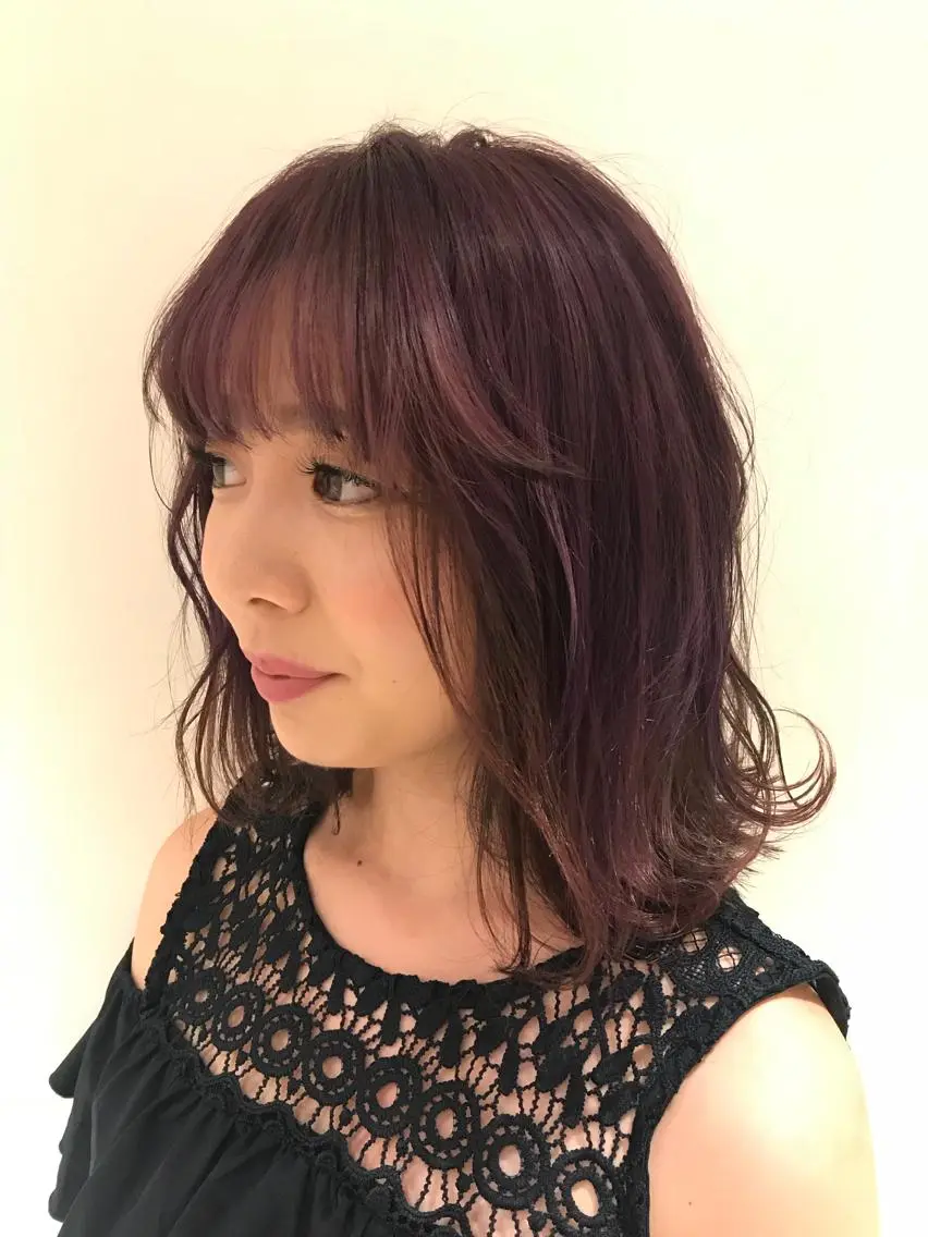 ミディアム カラー ラベンダーカラー 清水 ちひろ ✄トップスタイリストのヘアスタイル
