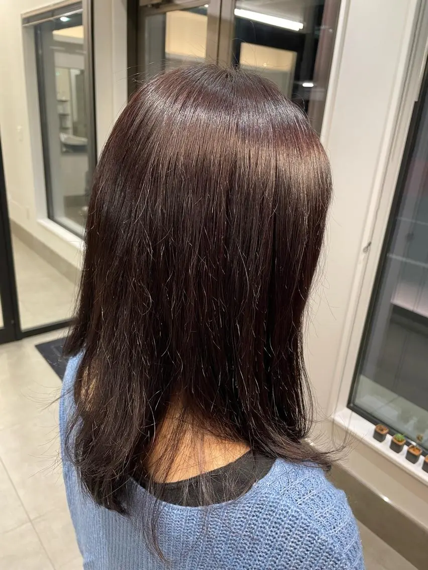カラー ブルーカラー ブルーラベンダー ラベンダーカラー 山本 美羽のヘアスタイル