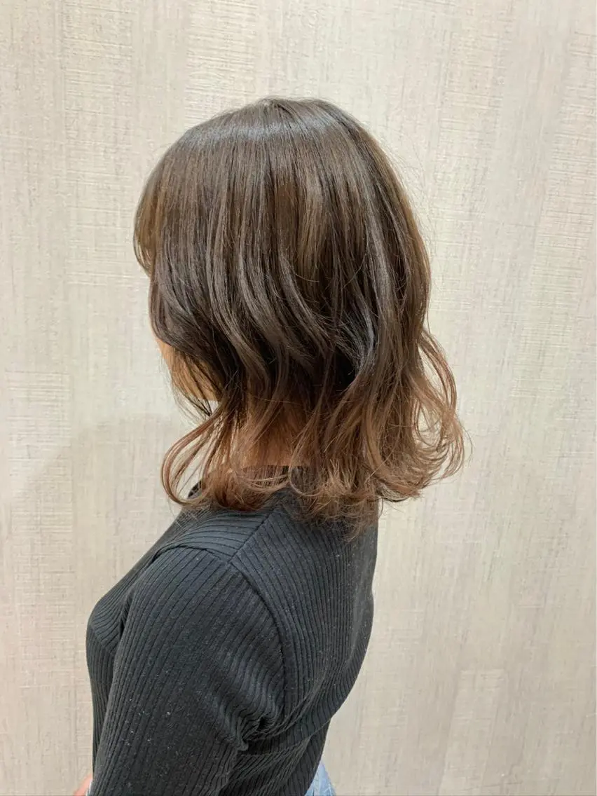 セミロング カット ヘアカラー トリートメント 店長✨レイヤー✖️ 髪質改善✖️韓国ヘアのヘアスタイル