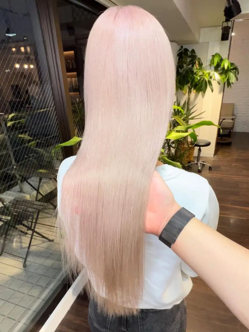 ロング カラー ベージュカラー ブリーチ ダブルカラー ハイトーンカラー イルミナカラー 🧡色落ちまで2度 楽しめる🧡ヨシキのヘアスタイル