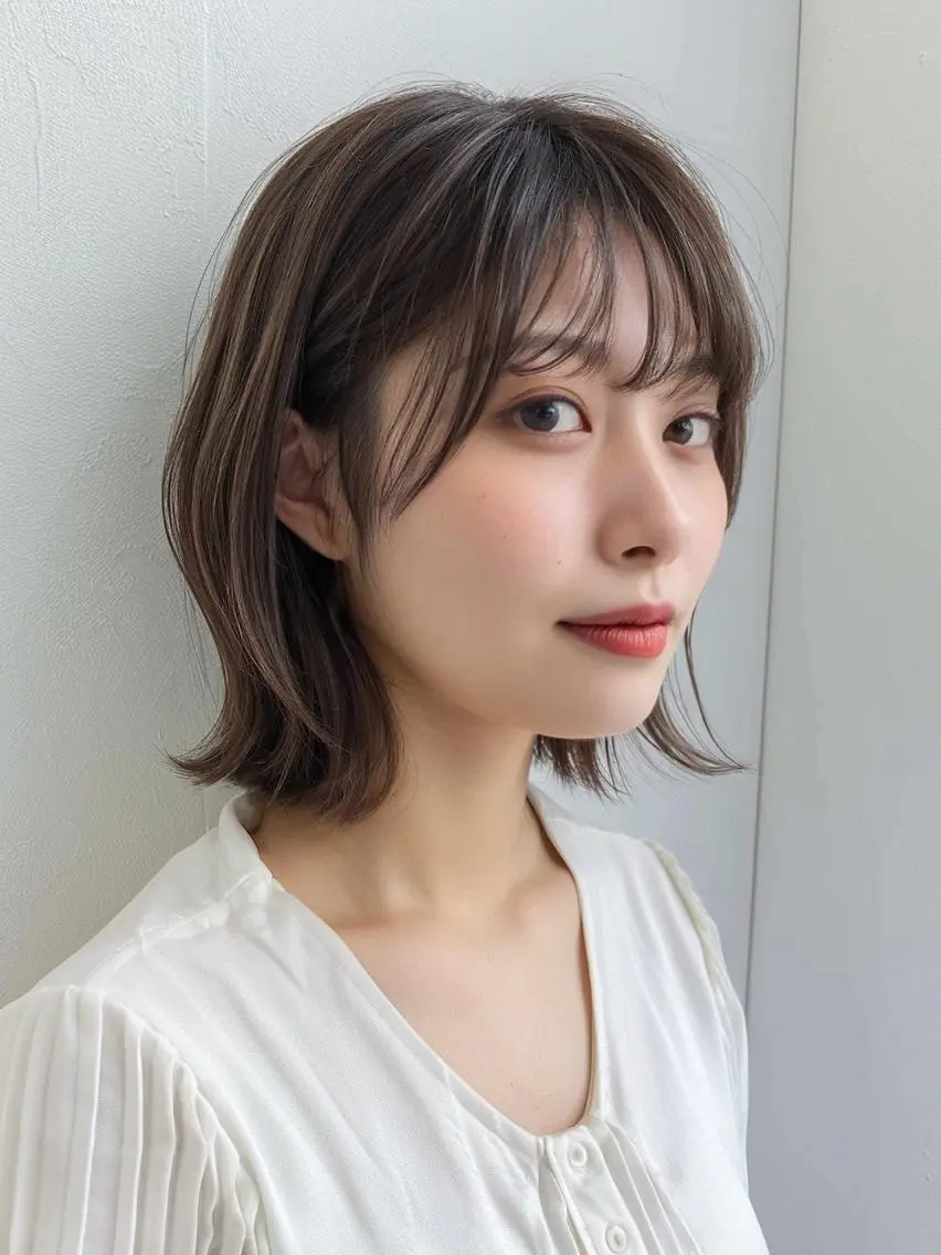 ミディアム ヘアカラー ete カイエダのヘアスタイル
