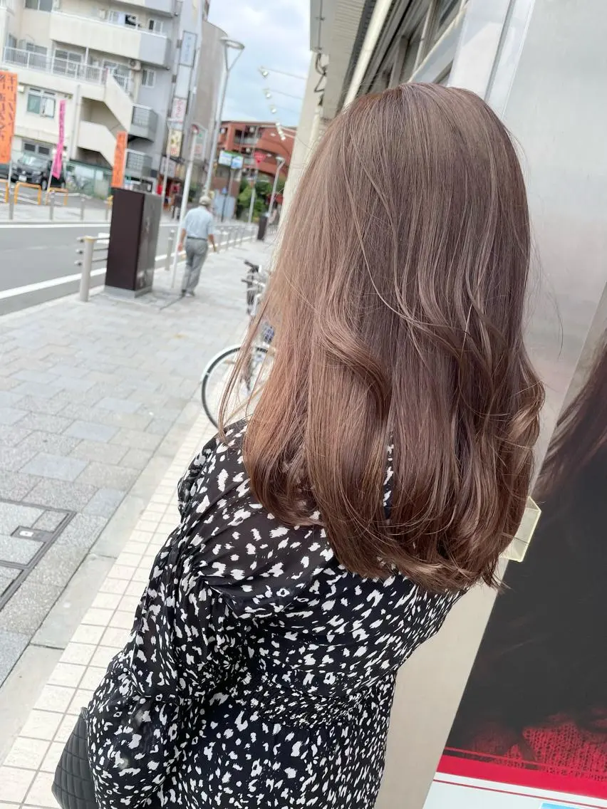 ロング 外国人風カラー ハイライト 韓国風ヘア レイヤーカット カット ヘアカラー AN'TIA小作代表 ⭐︎kazuma⭐︎のヘアスタイル