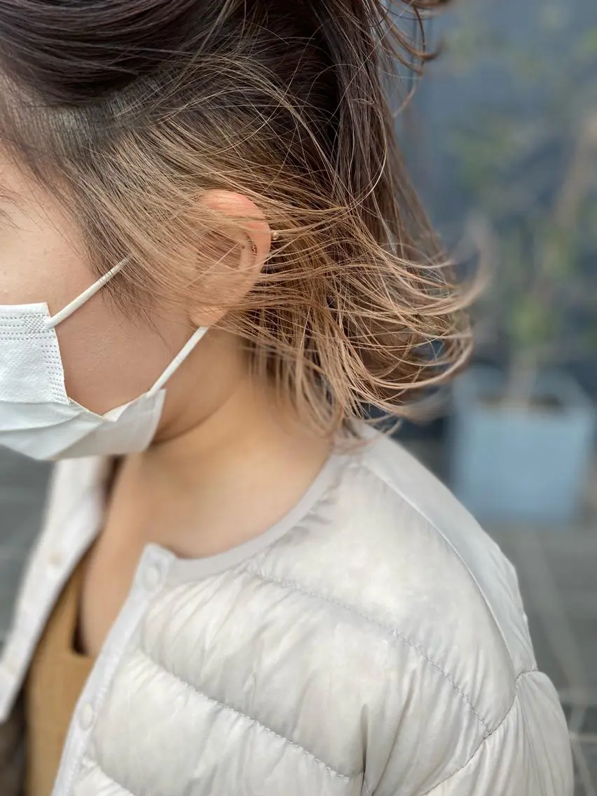 ミディアム カラー カット ヘアカラー トリートメント 成松 勇治のヘアスタイル