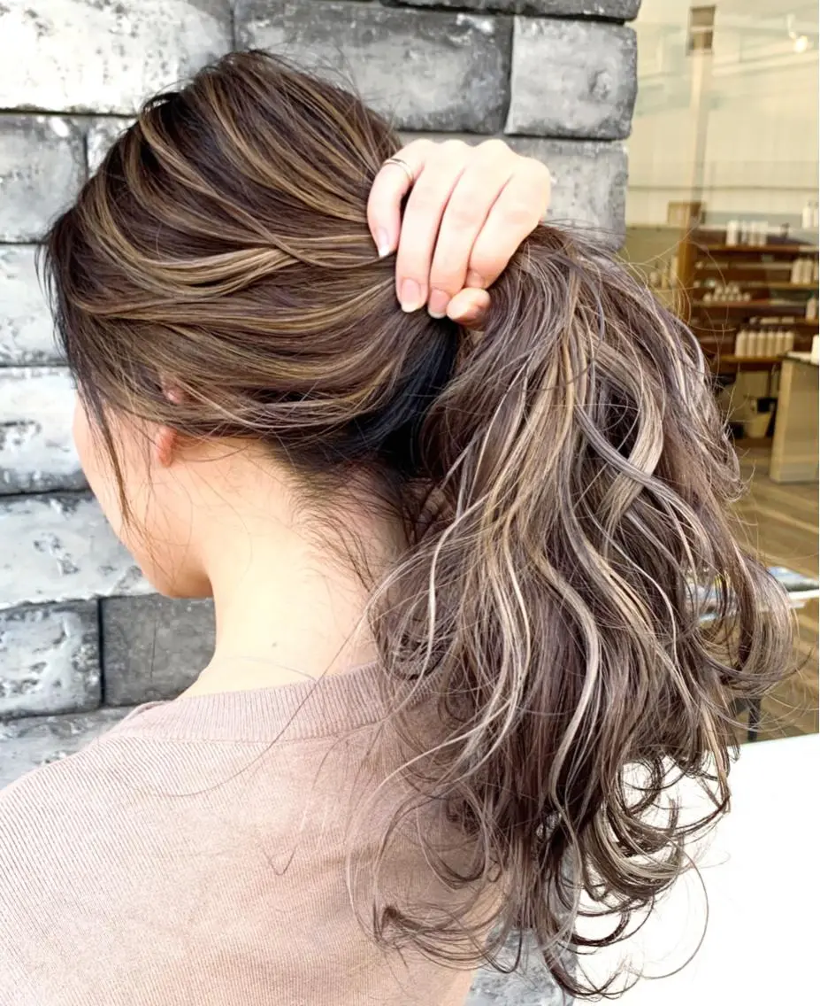 セミロング 3Dハイライト ハイライト ❤️千葉県代表❤️ 店長❤️柿本翔一朗のヘアスタイル