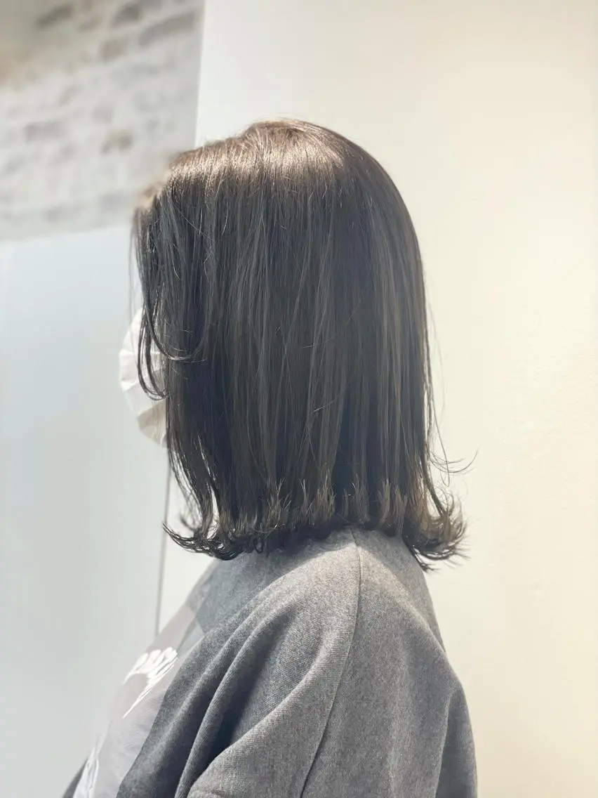 ミディアム 髪質改善 縮毛矯正 トリートメント 酸熱トリートメント MATISSE藤崎 渕上 ジュビアイのヘアスタイル