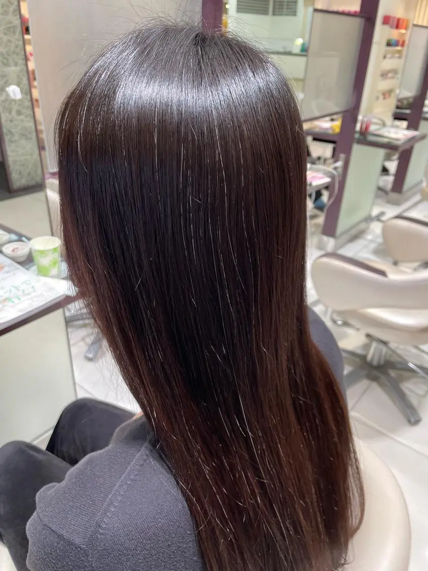 ロング パーマ 縮毛矯正 𓊆美髪矯正𓊇岡田 昂樹のヘアスタイル