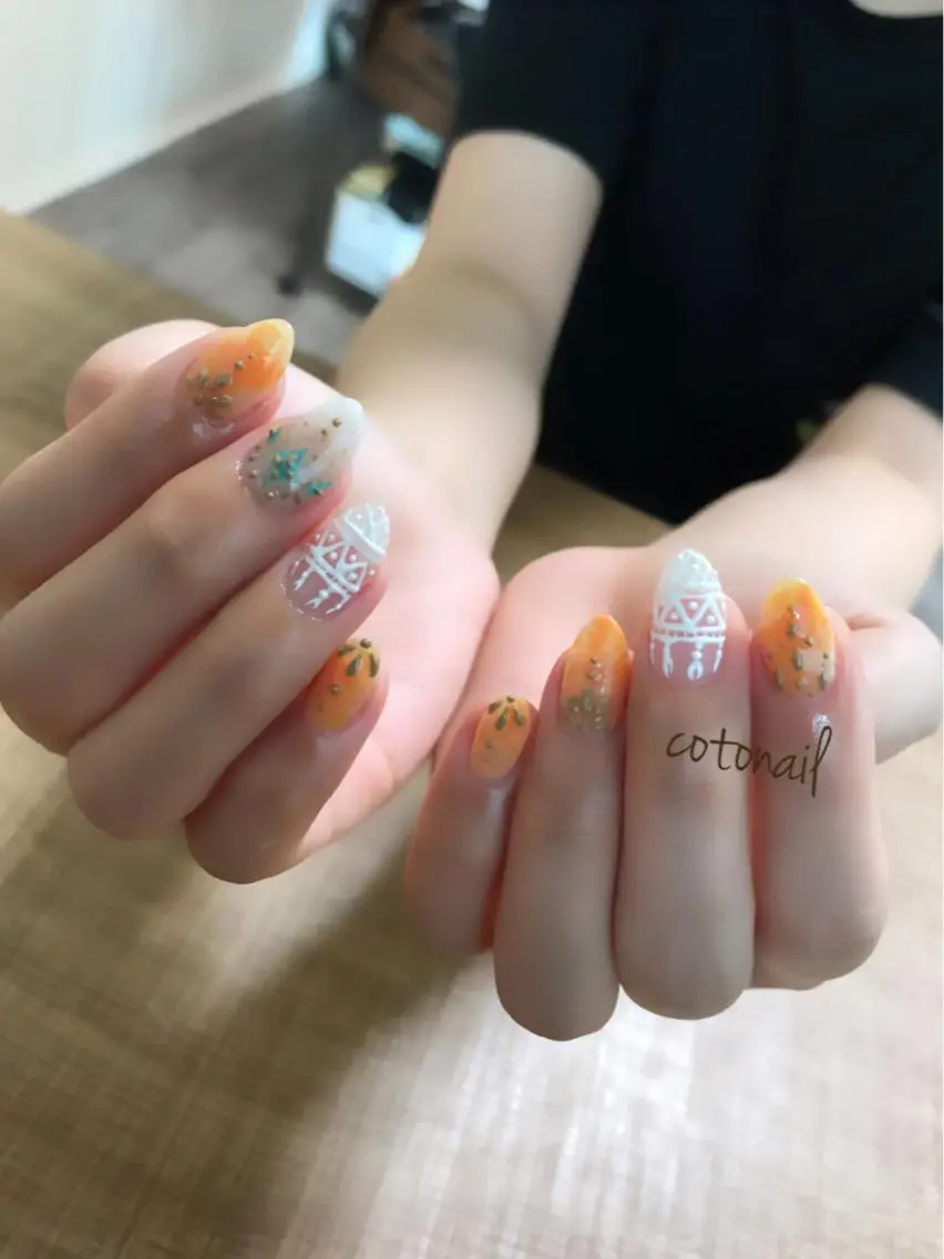 ネイル アートネイル ツメトマツゲ .のネイルデザイン