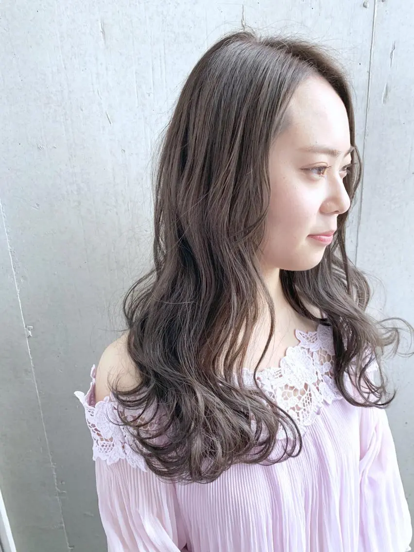 ロング カラー パーマ ヘアアレンジ グレージュ ヘアカラー トリートメント 縮毛矯正/美髪 髪質改善/石田幸輔のヘアスタイル