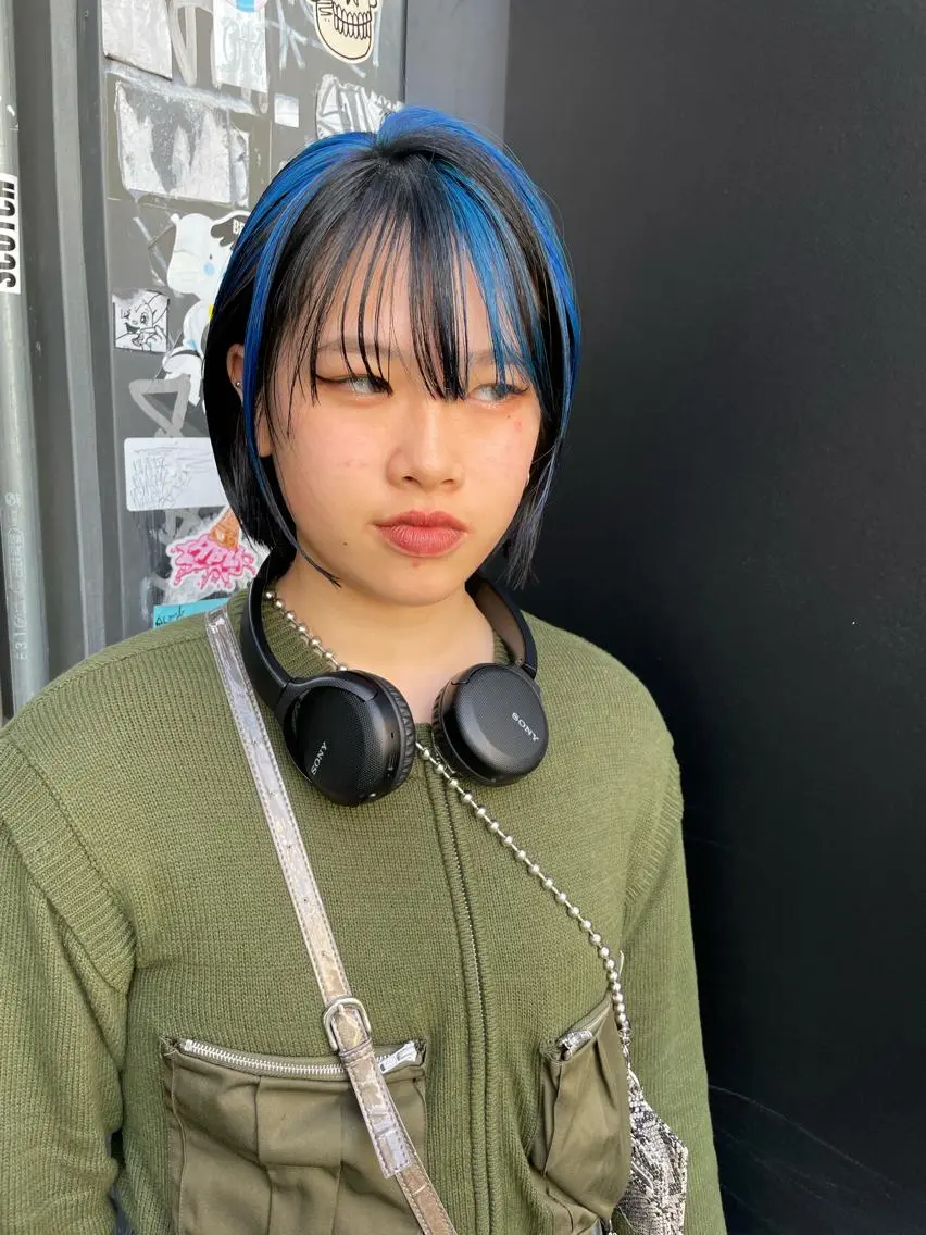ミディアム カラー ミディアムパーマ バレイヤージュ ブリーチ ケアブリーチ デザインカラー スパイラルパーマ 🌐hina⭐️のヘアスタイル