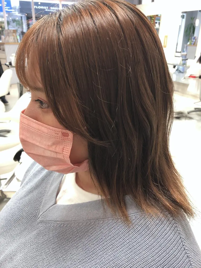 ミディアム カット トリートメント 阿部 美咲のヘアスタイル