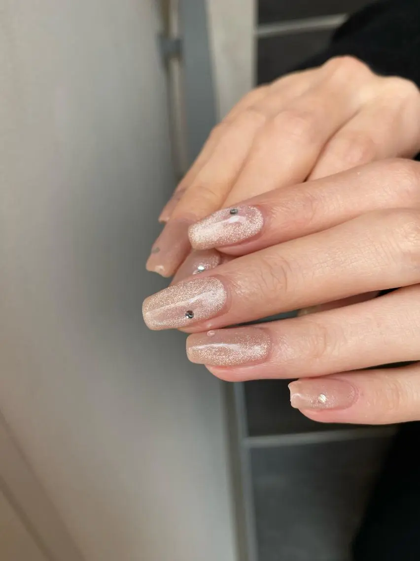 ネイル マグネットネイル ニュアンスネイル 春ネイル 草加ニュアンスネイル 🌚hersのネイルデザイン