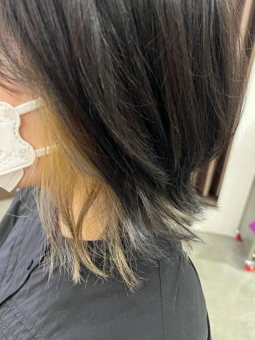 ミディアム カラー 🌷ショートレイヤー ヘッドスパ🌷鈴木のヘアスタイル