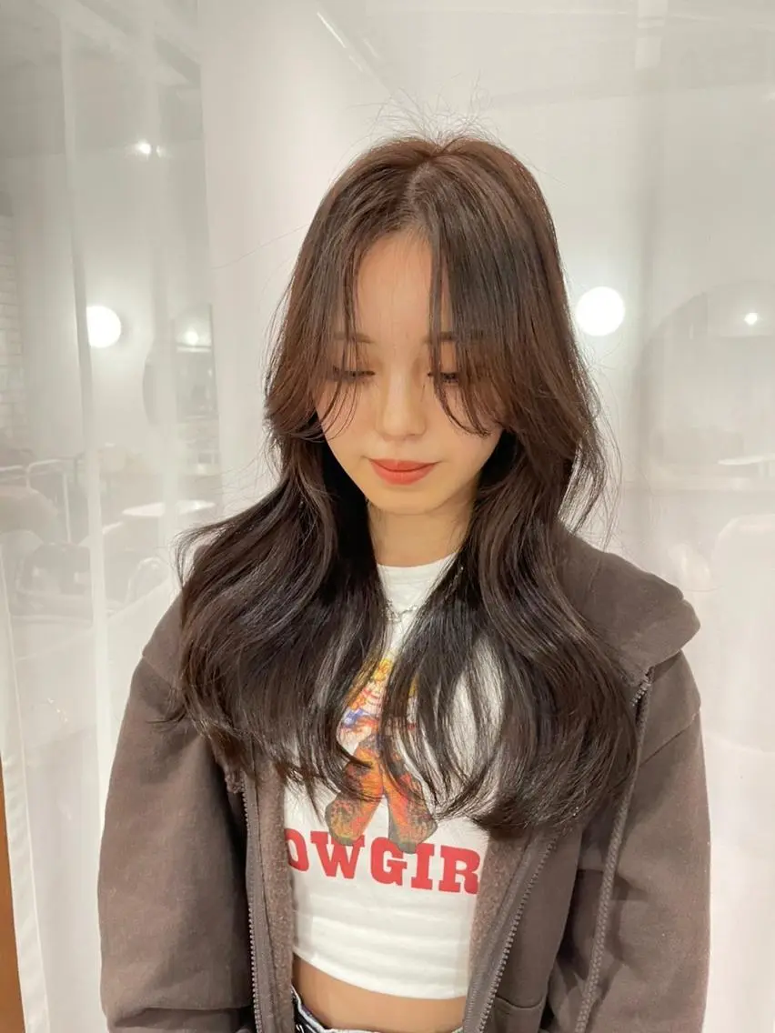 ロング くびれヘア 韓国風ヘア レイヤーカット 韓国ヘア🕊村上 ののこ🕊のヘアスタイル