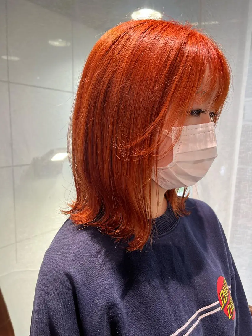 カラー ブリーチ ケアブリーチ ダブルカラー イヤリングカラー グレージュ カットパーマ 🌀あさみのヘアスタイル