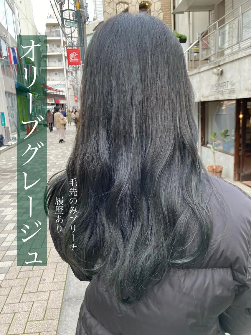 ロング カラー ヘアアレンジ ヘアカラー トリートメント ヘッドスパ ヘアセット オリーブ透明感カラー 表参道/MIKUのヘアスタイル