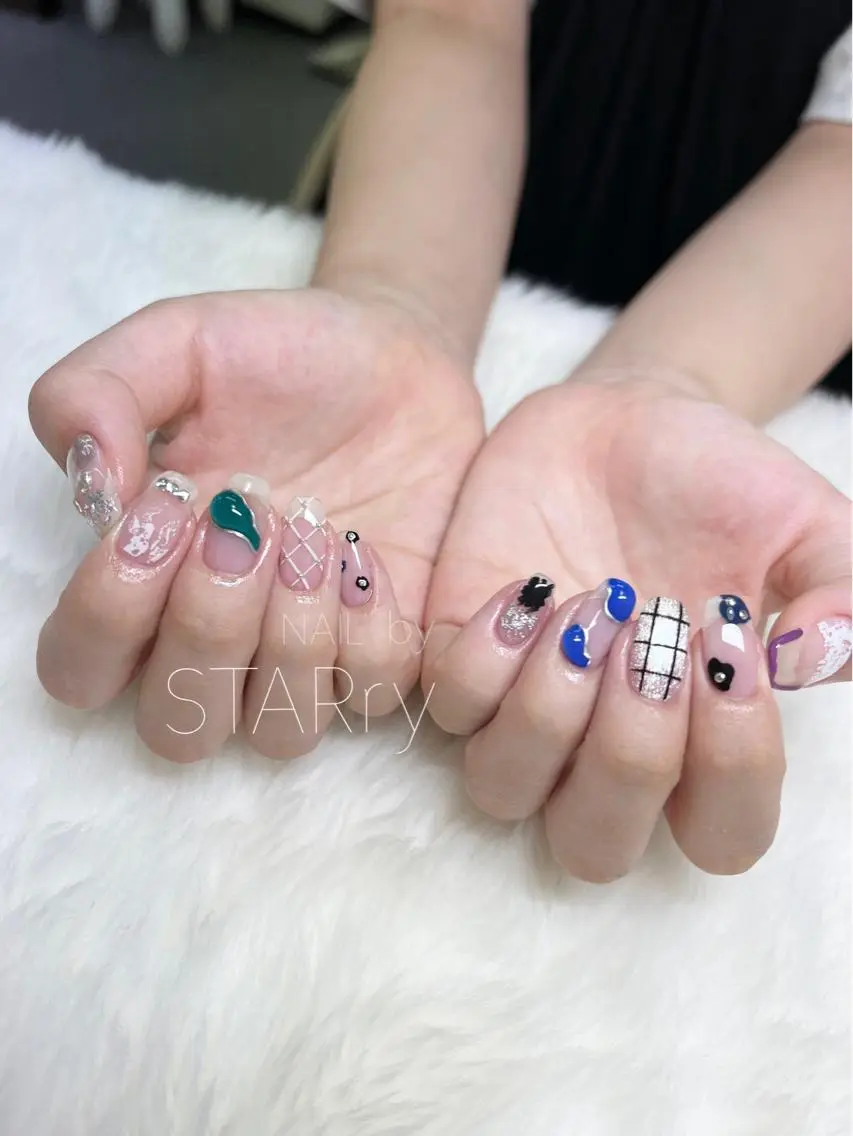 ネイル アートネイル ジェルネイル ニュアンスネイル パラジェル シンプルネイル NAIL by STARry 川口のネイルデザイン