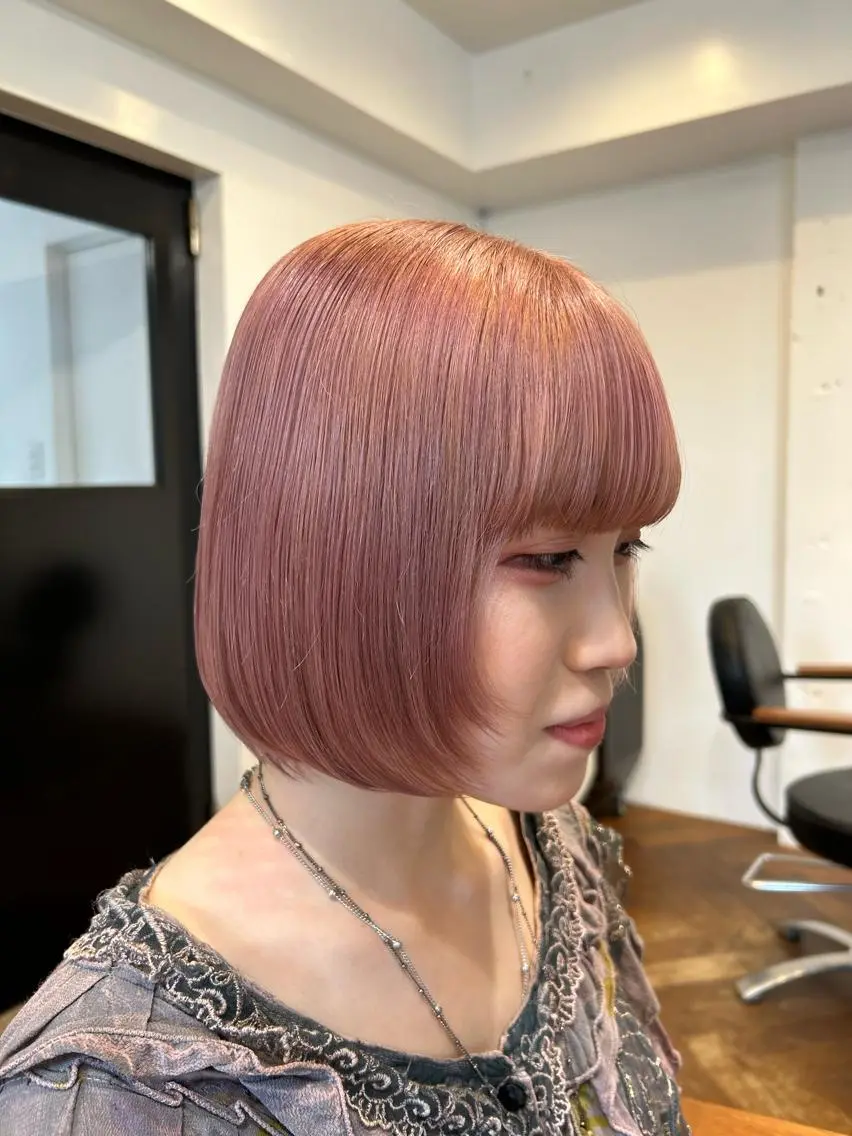 ミディアム カラー ヘアアレンジ ヘアカラー トリートメント ヘアセット 🎀暖色カラー🎀 ♡yurika♡のヘアスタイル