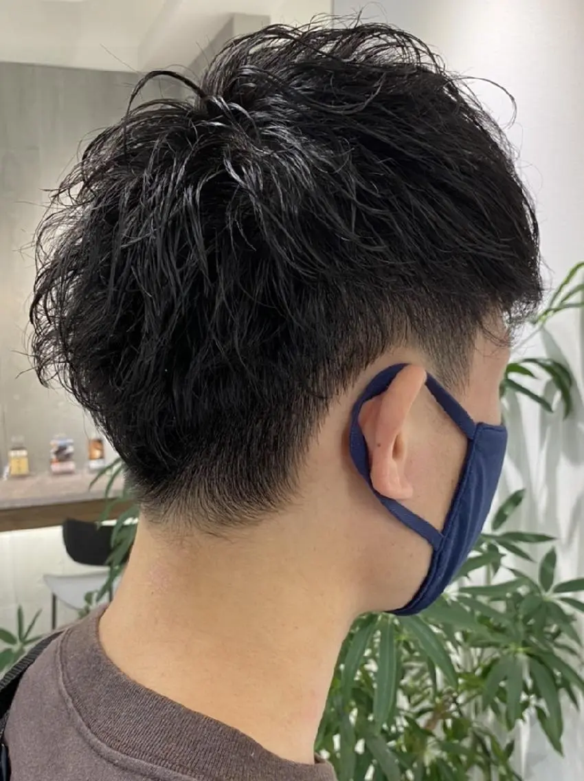 メンズ ショート パーマ マッシュ メンズパーマ メンズショート メンズツイストパーマ 刈り上げ メンズ&ショート LEA山村真史のヘアスタイル
