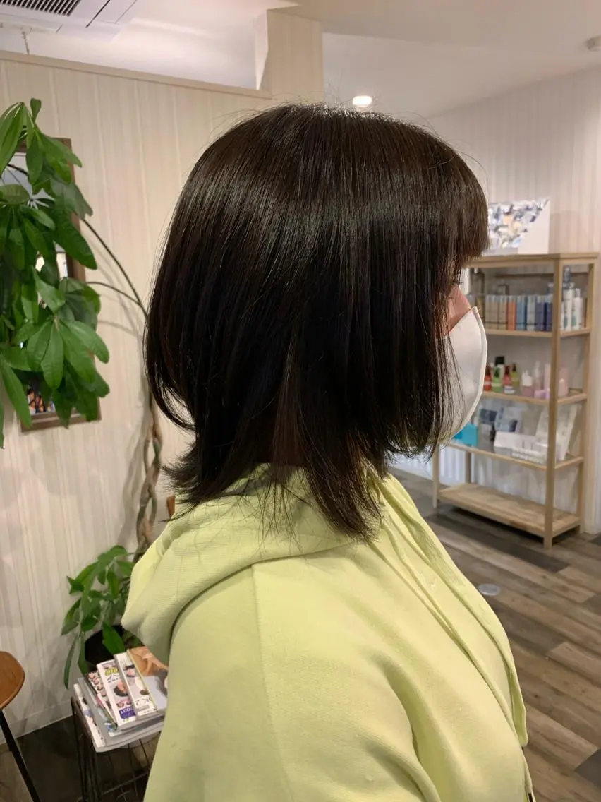 ミディアム ボブ ウルフカット 笠原 敦司のヘアスタイル