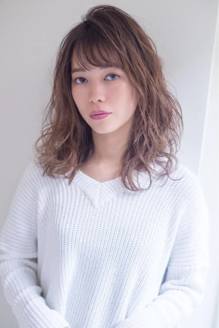 ミディアム カラー パーマ 髪質改善/縮毛矯正/ ボブ/槌矢圭悟のヘアスタイル