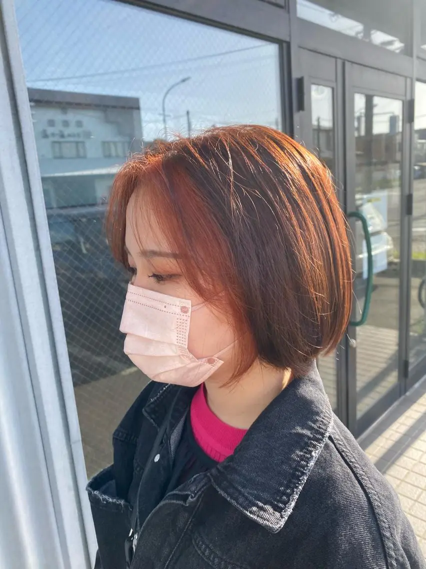 ショート ミストバング カット ヘアカラー N° Elune MIYUUのヘアスタイル