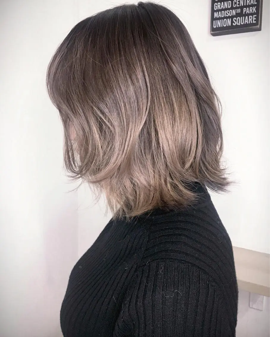ショート カラー バレイヤージュ デザインカラー レイヤーカット 武内 由貴のヘアスタイル