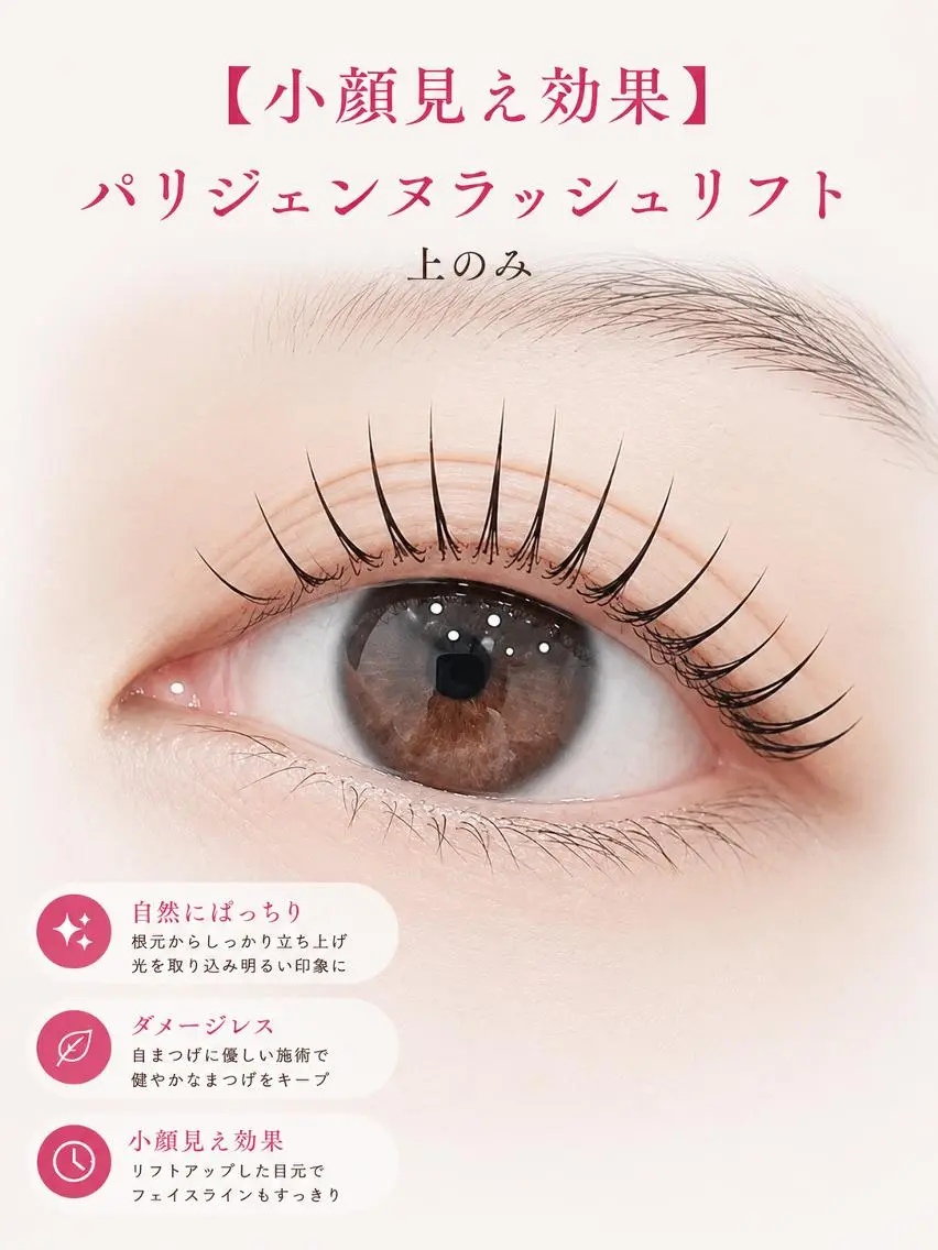 マツエク・マツパ ナチュラル パリジェンヌラッシュリフト まつげパーマ 一重×まつ毛パーマ マツパ foisalon 大久保店のマツエク・マツパデザイン