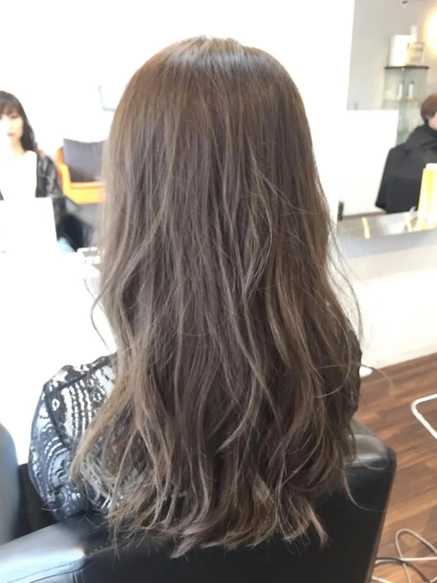 ロング カラー アッシュ ブルーカラー ブルーアッシュ 松田 光雄のヘアスタイル