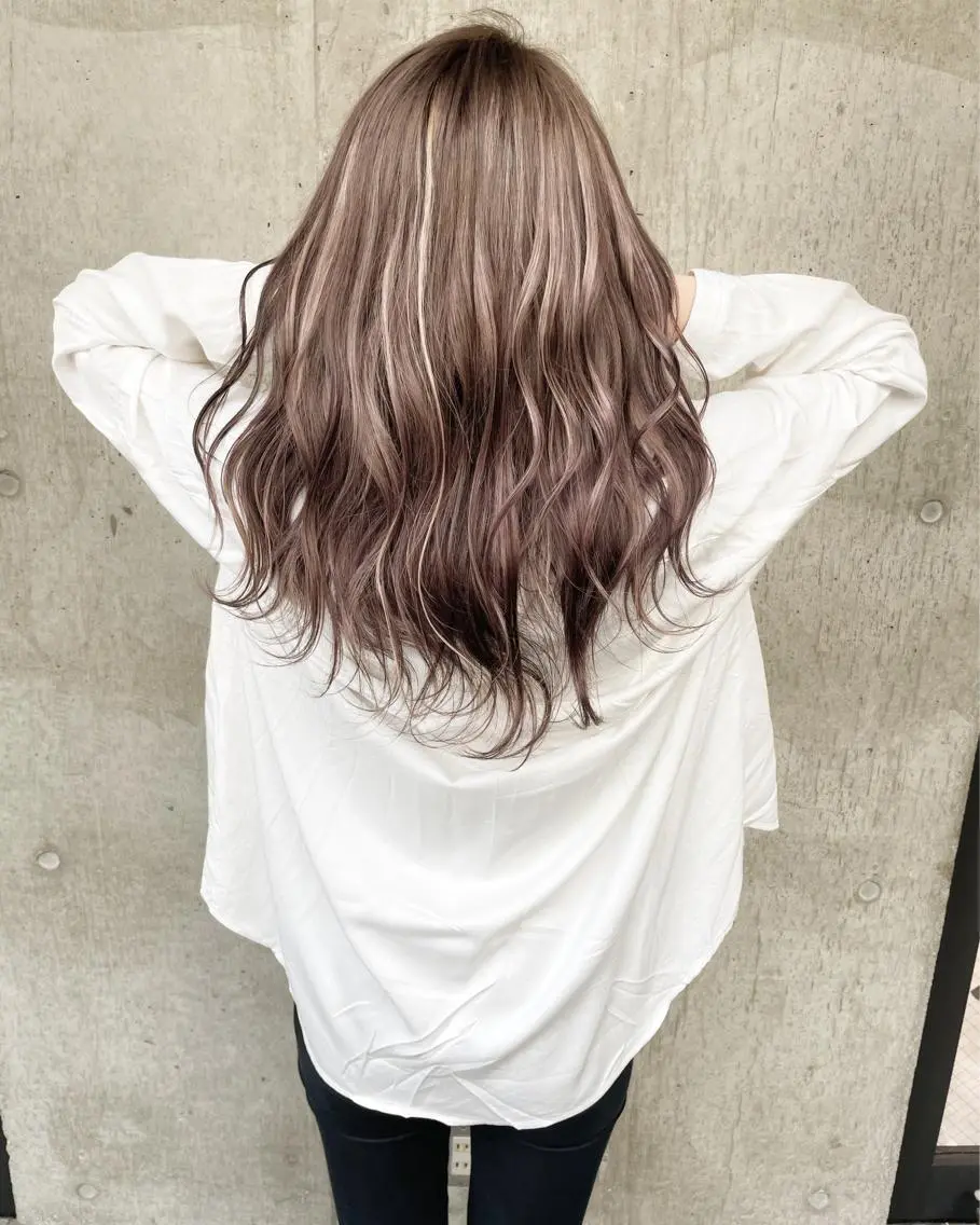 ロング カラー ヘアアレンジ ヘアカラー TATSUYA アートディレクターのヘアスタイル
