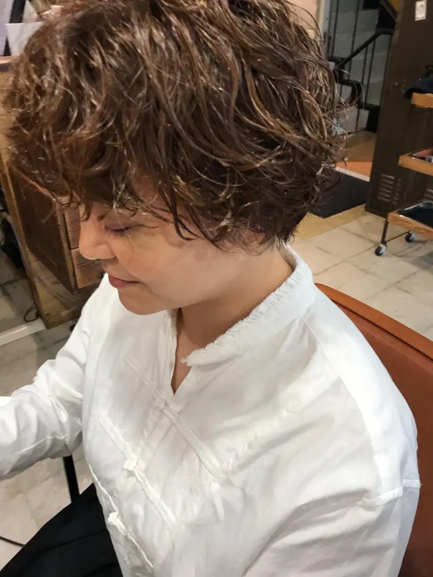 ショート カット パーマ トリートメント ayane⭐️ボブ・ ショート・パーマのヘアスタイル