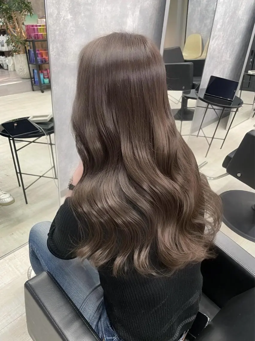 ロング カラー カット ヘアカラー トリートメント レイヤーカット/韓国 /心斎橋/宮城ほのかのヘアスタイル