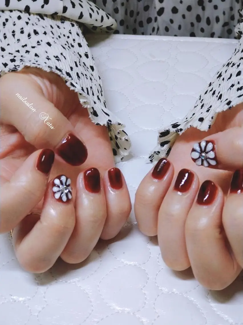 ネイル フラワーネイル ぷっくりネイル nailsalon　 Natuのネイルデザイン