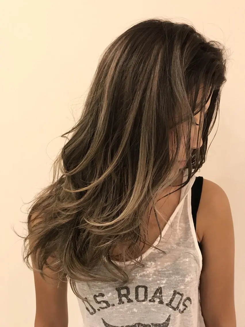 ロング カラー シールエクステ⭐️ オオミタクヤのヘアスタイル